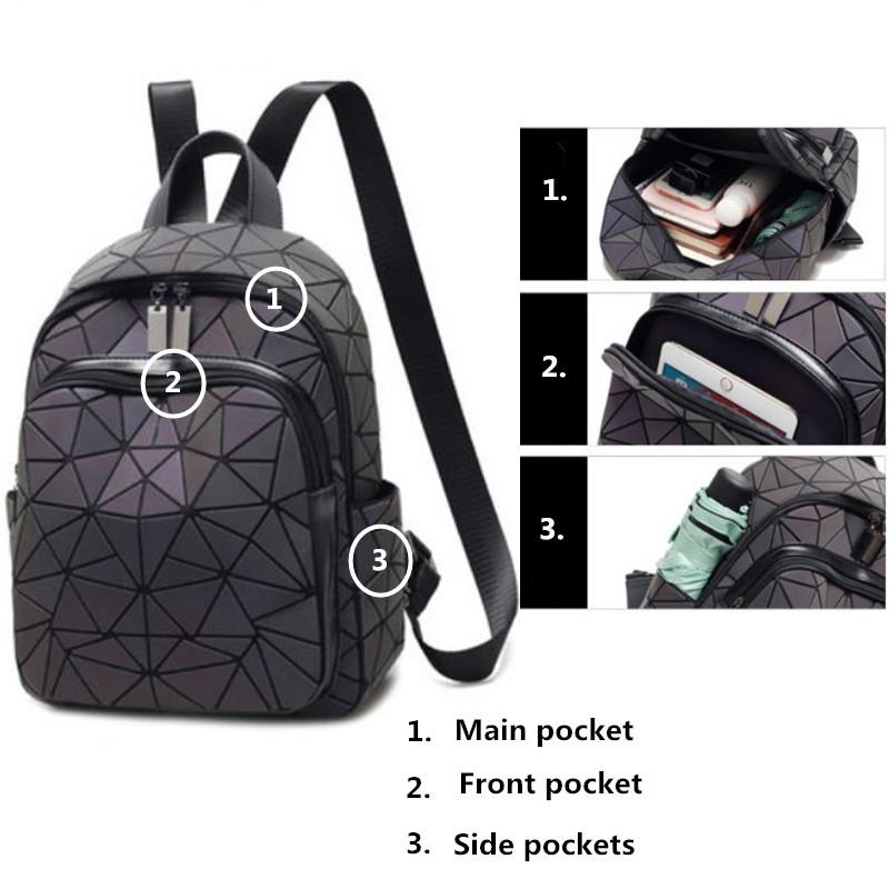 Rainbow Rise Luminous Holographic Backpack - Image 1