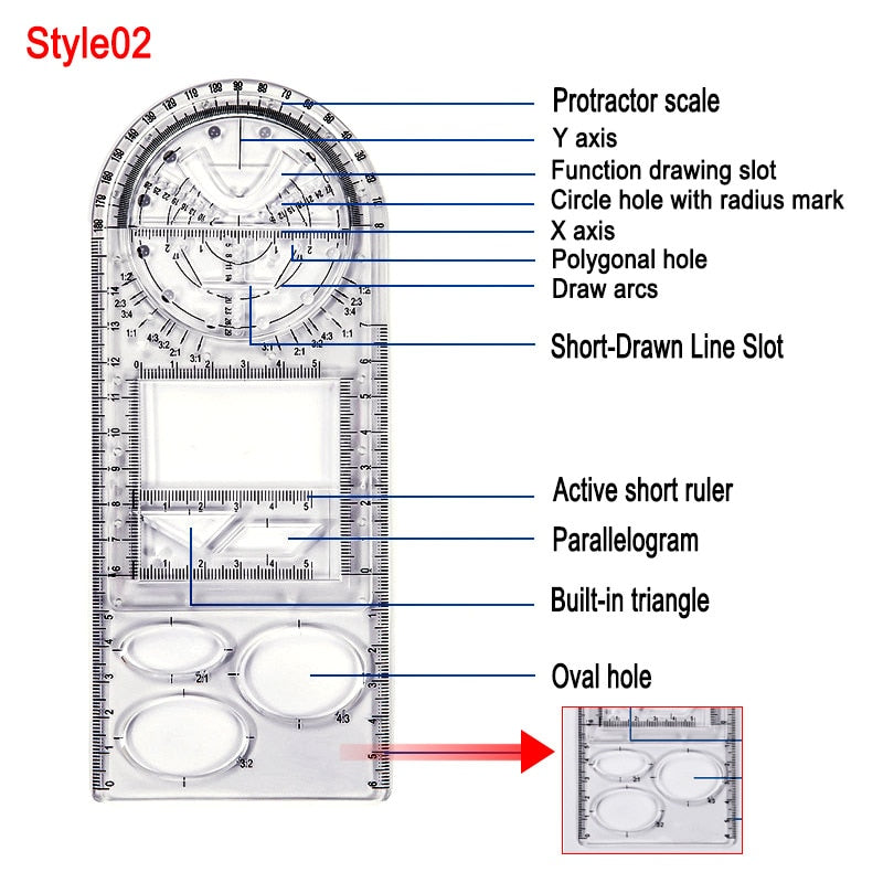 Geometric Art Design Architect Ruler - Image 5