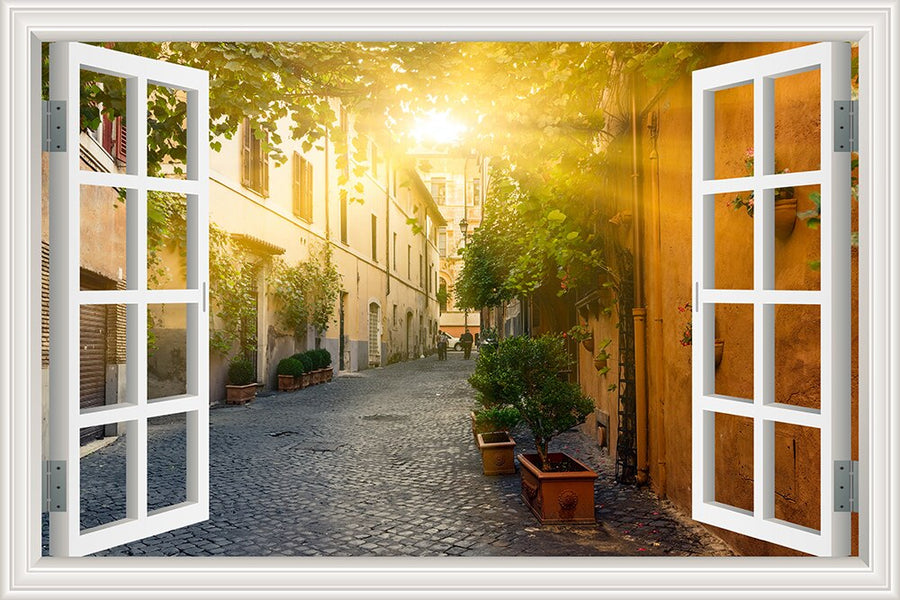 3D Street Scene Self-Adhesive European Wallpaper - Image 10