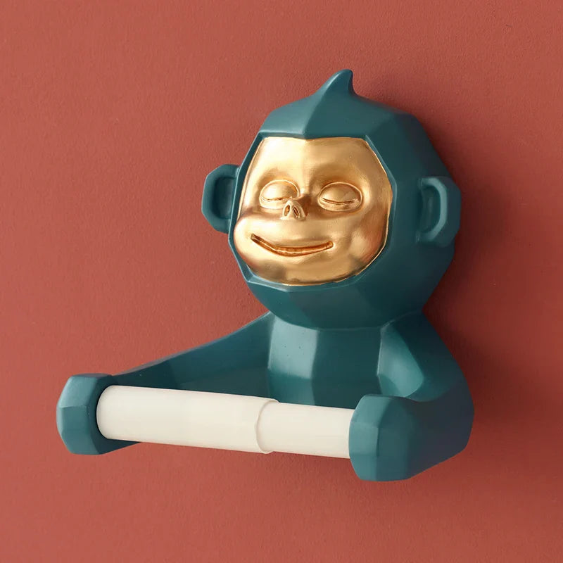 Happy Monkey Resin Toilet Paper Holder - Image 7