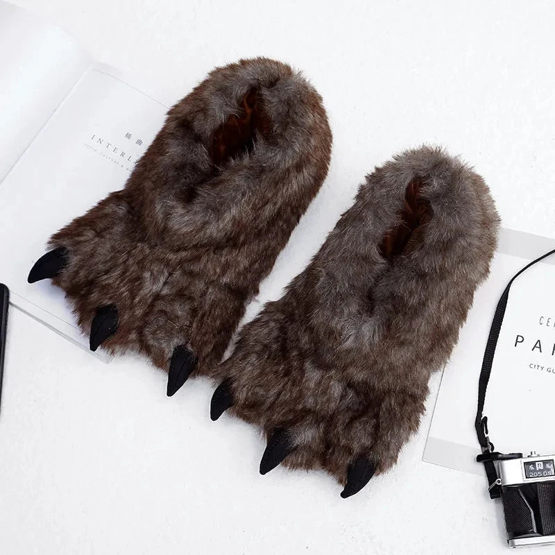 Furry Monster Claw Slippers - Image 6