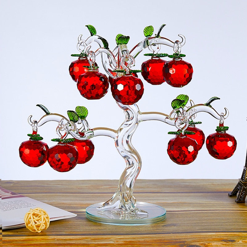 Elegant Crystal Apple Tree Home Decor - Image 0