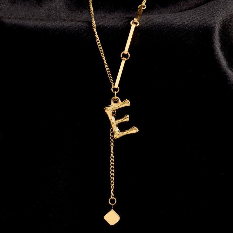 Charming Initials Letter Necklace - Image 20