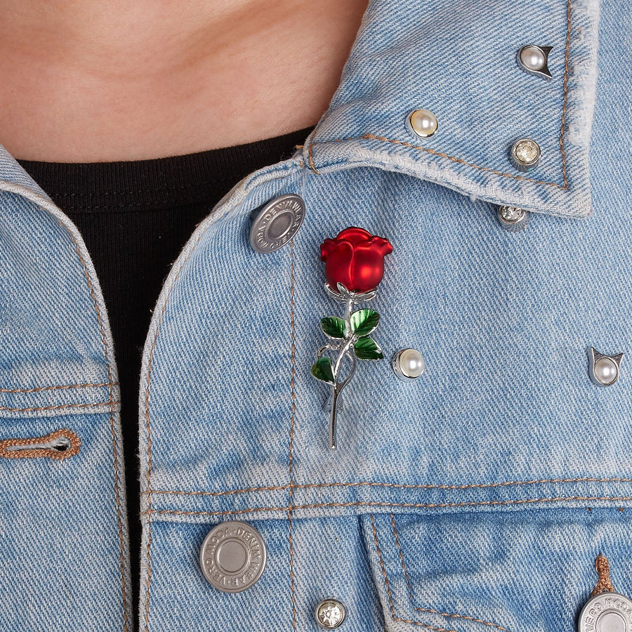 Elegant Rhinestone Flower Brooches - Image 1