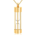 Memory Hourglass Glass Necklace