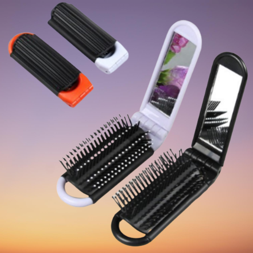 Professional Portable Foldable Hair Brush Mirror - Image 0