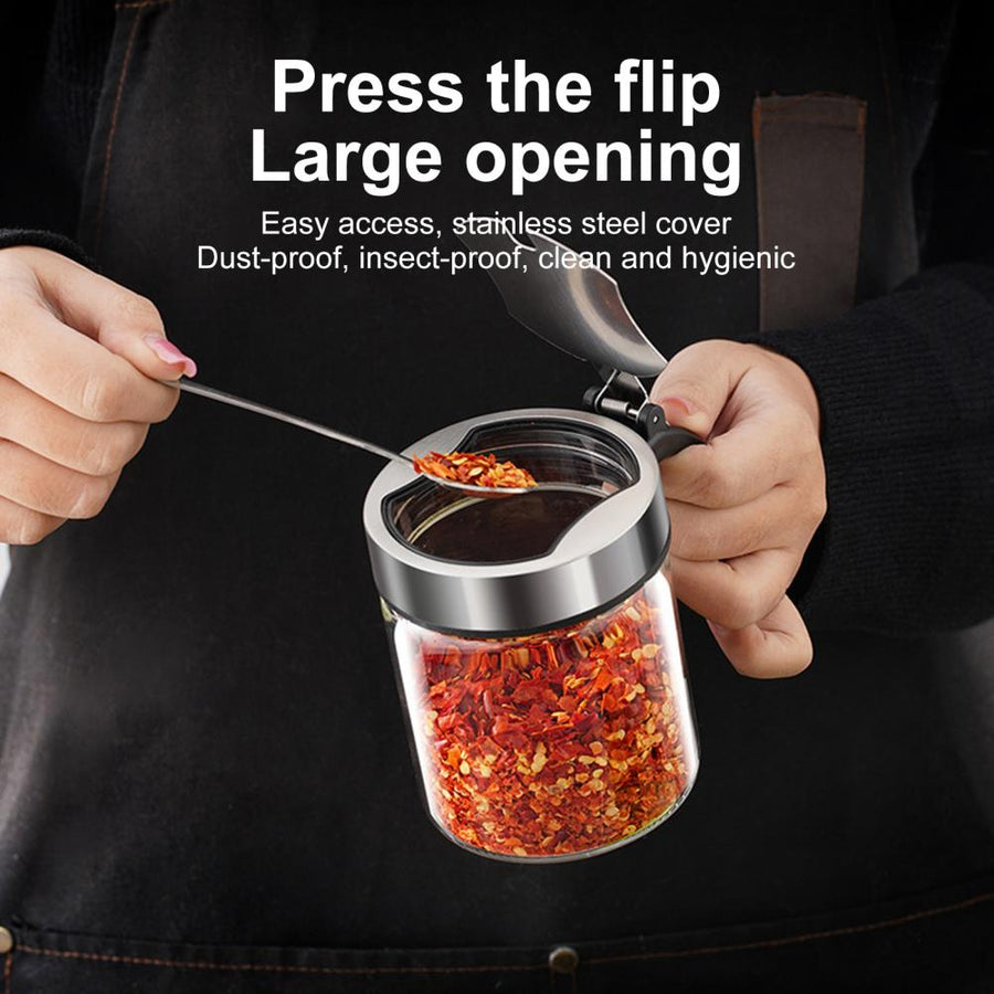 Moisture Proof Elegant Glass Seasoning Storage Jar - Image 3
