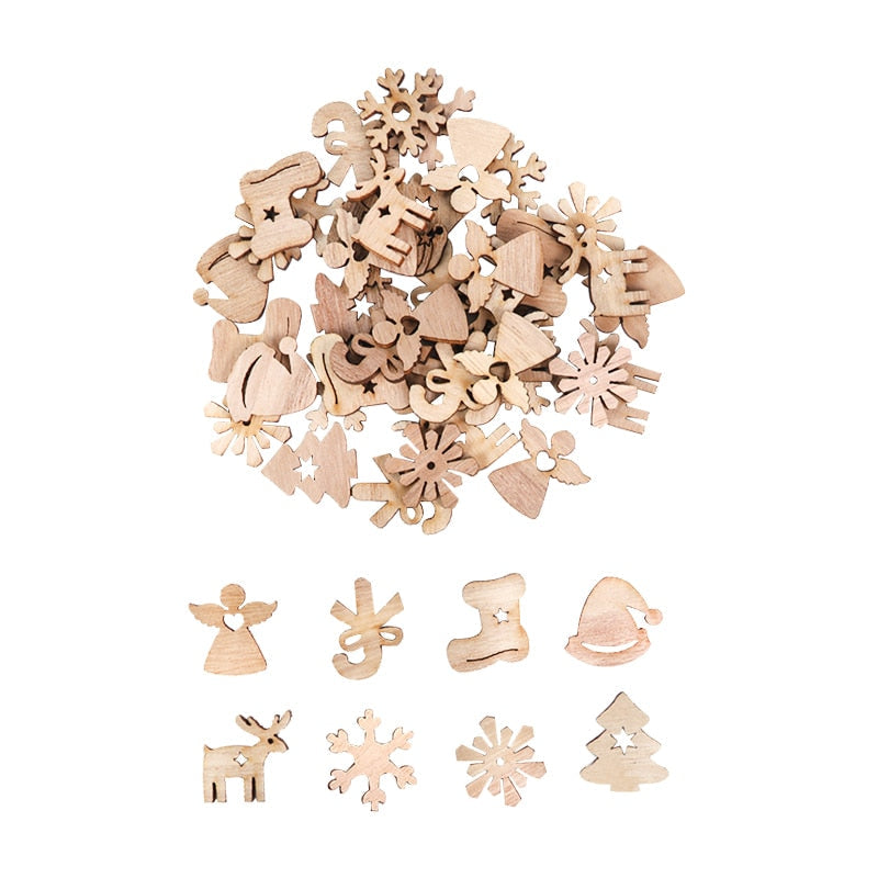 Wooden Winter Happy Christmas Ornaments - Image 5