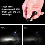 Mini USB Rechargeable LED Keychain Flashlight