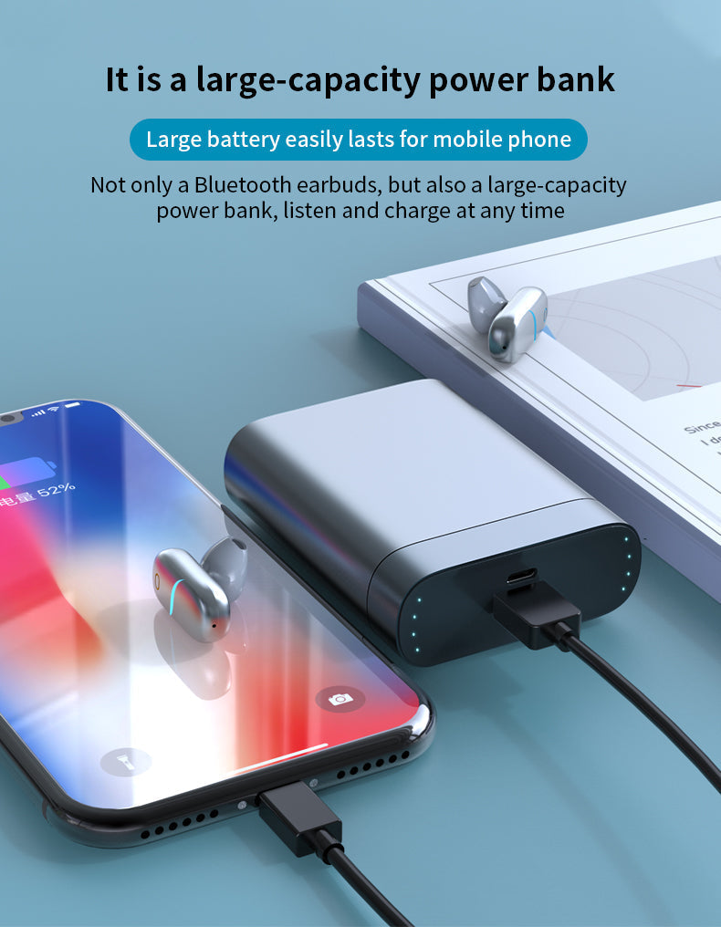 Wireless Touch Control Power Bank Earphone