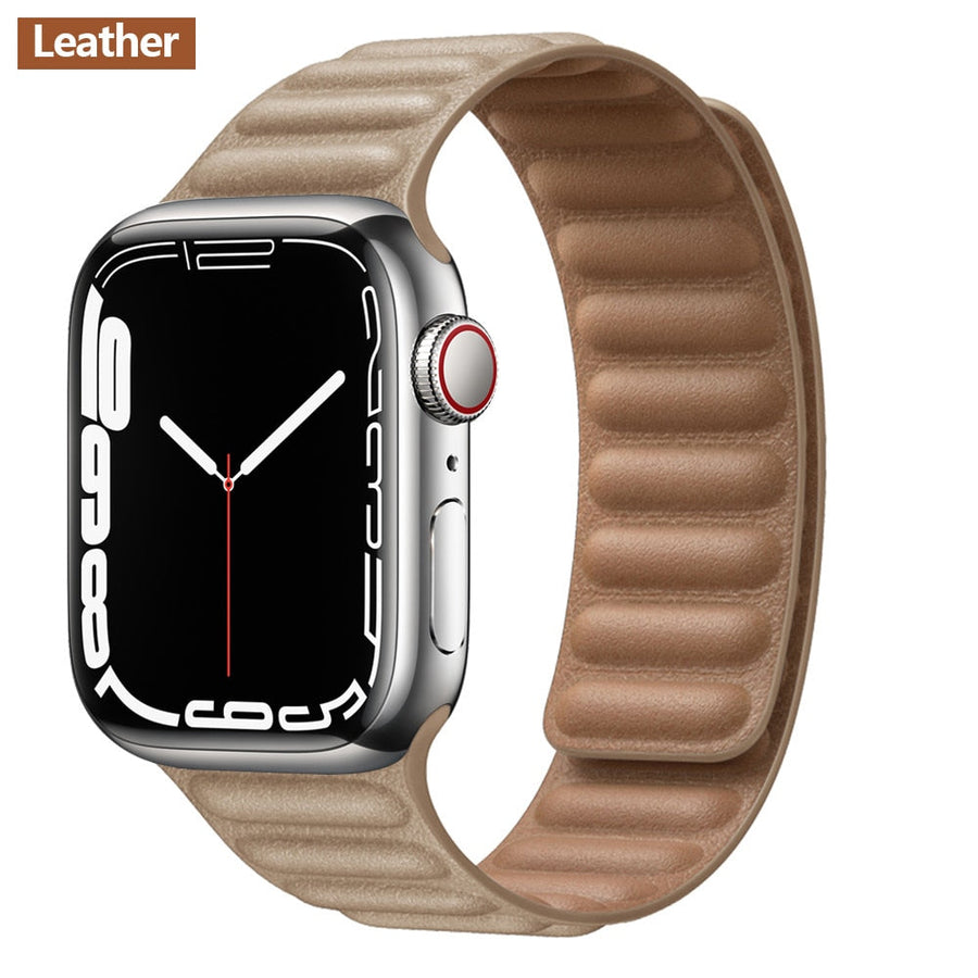 Magnetic Strap Leather Smart Watch Band - Image 28