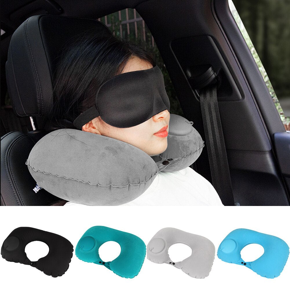 Air Rest Inflatable Easy Pump Neck Pillow