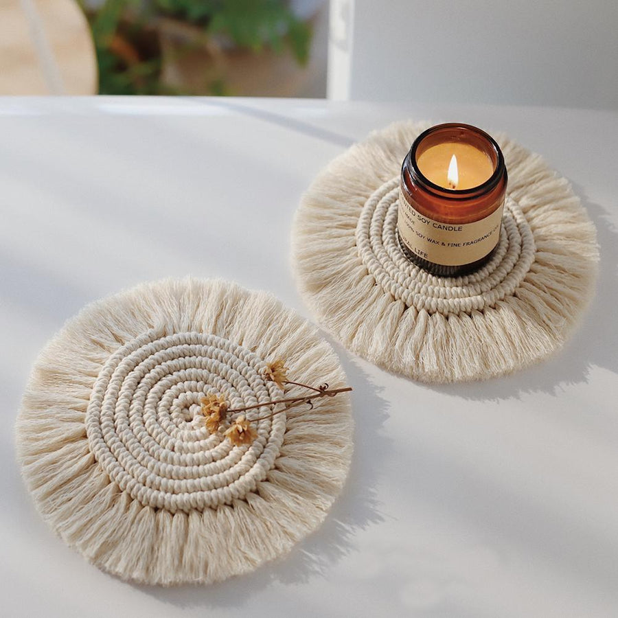 Nordic Macrame Cup Cloth Coaster - Image 0