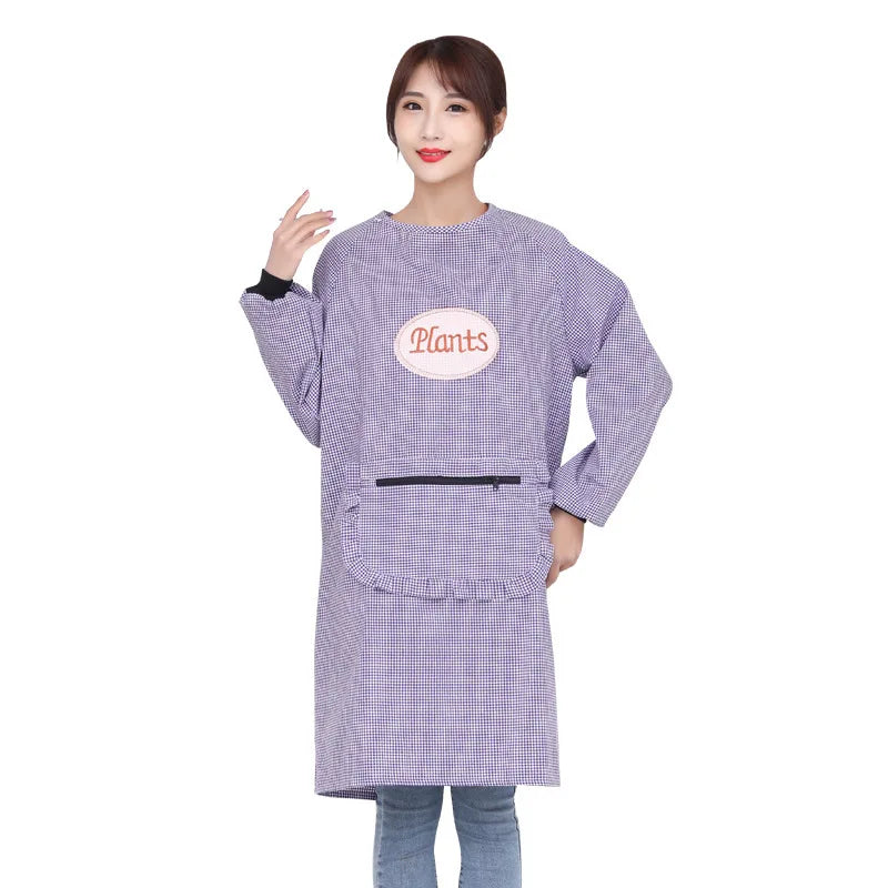 Cute Long Sleeve Waterproof Kitchen Apron - Image 5