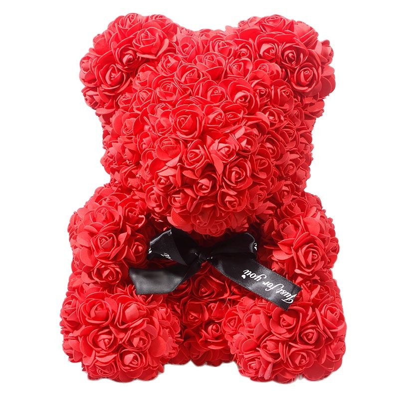 Artificial Rose Flowers Teddy Bear