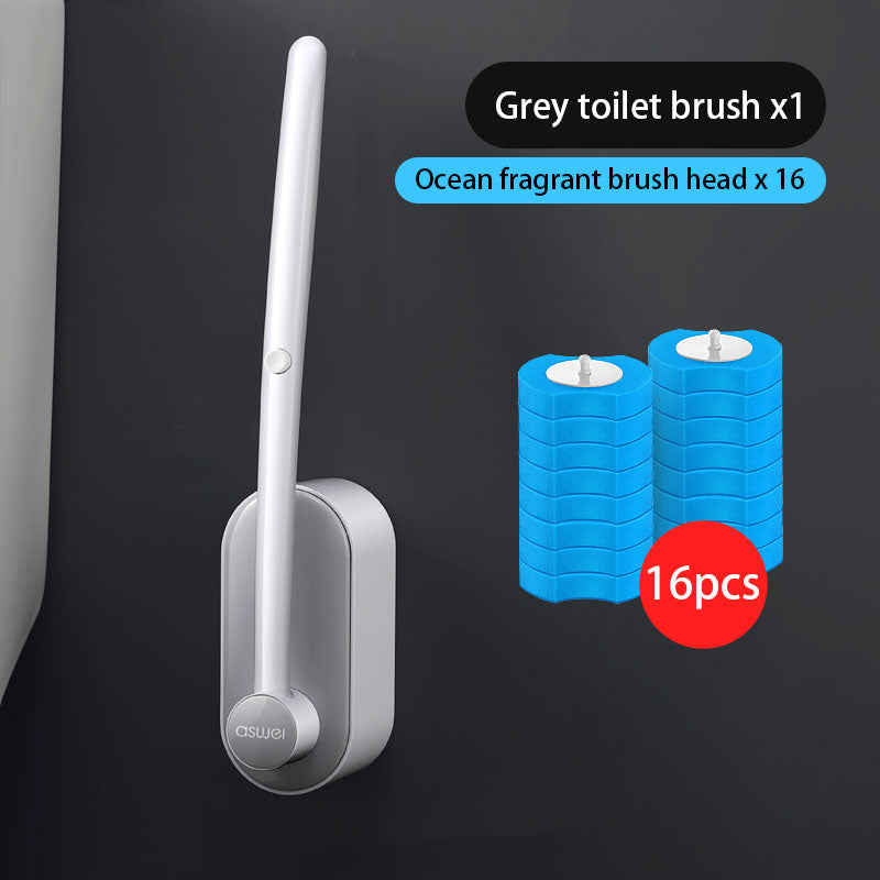 Long Handle Disposable Toilet Brush Set