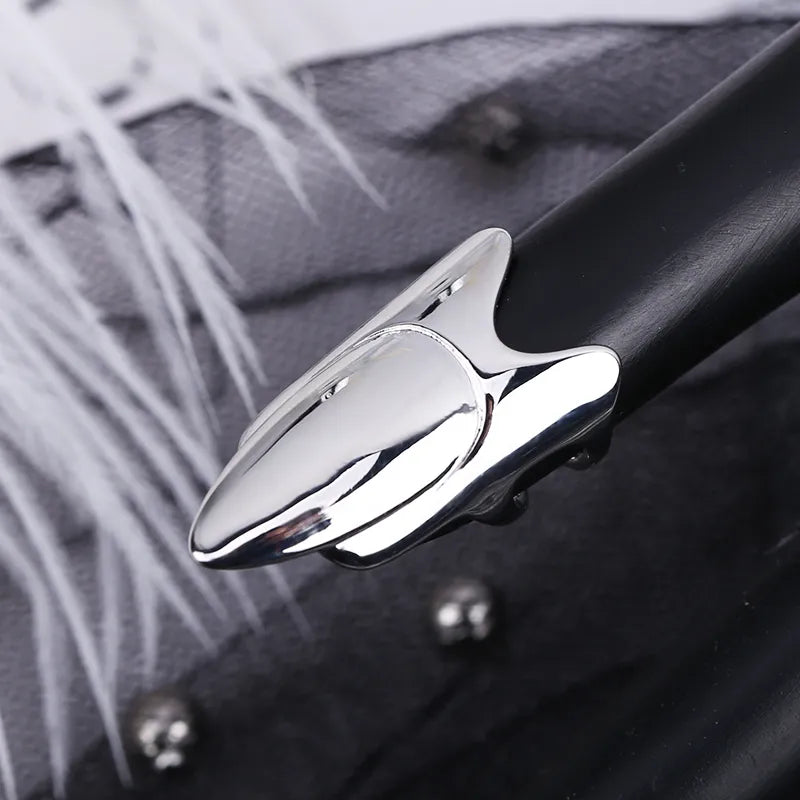 Elegant Fingertip Chic Gothic Slim Metal Nail Rings - Image 23