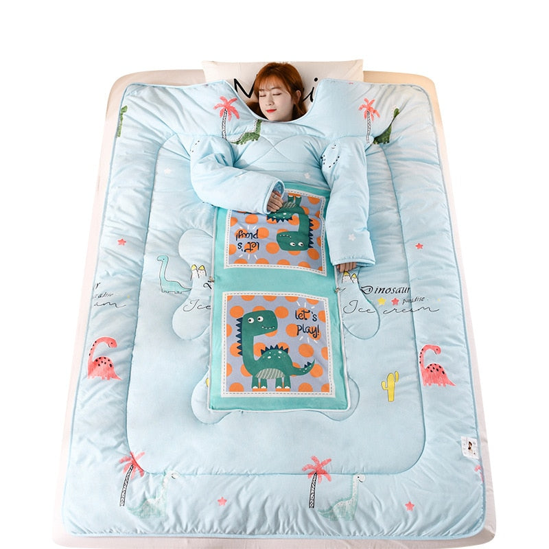 Lazy Wearable Cute Printed Comforter