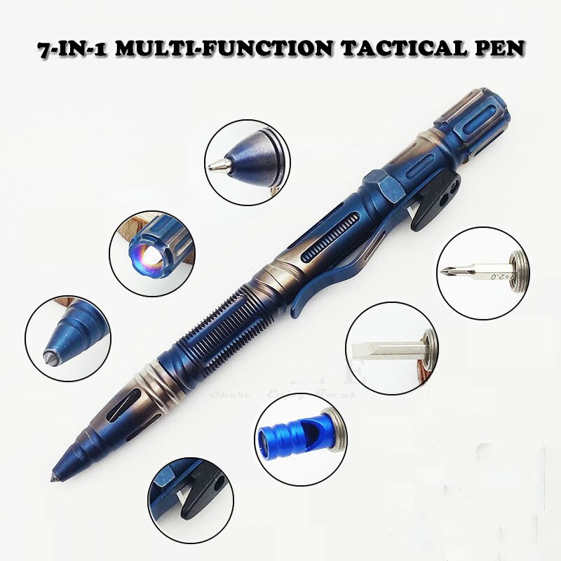 7in1 MultiFunctional Camping Pen Tool - Image 1