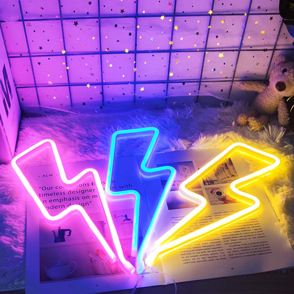 Led Lightning Neon Sign Wall Decor