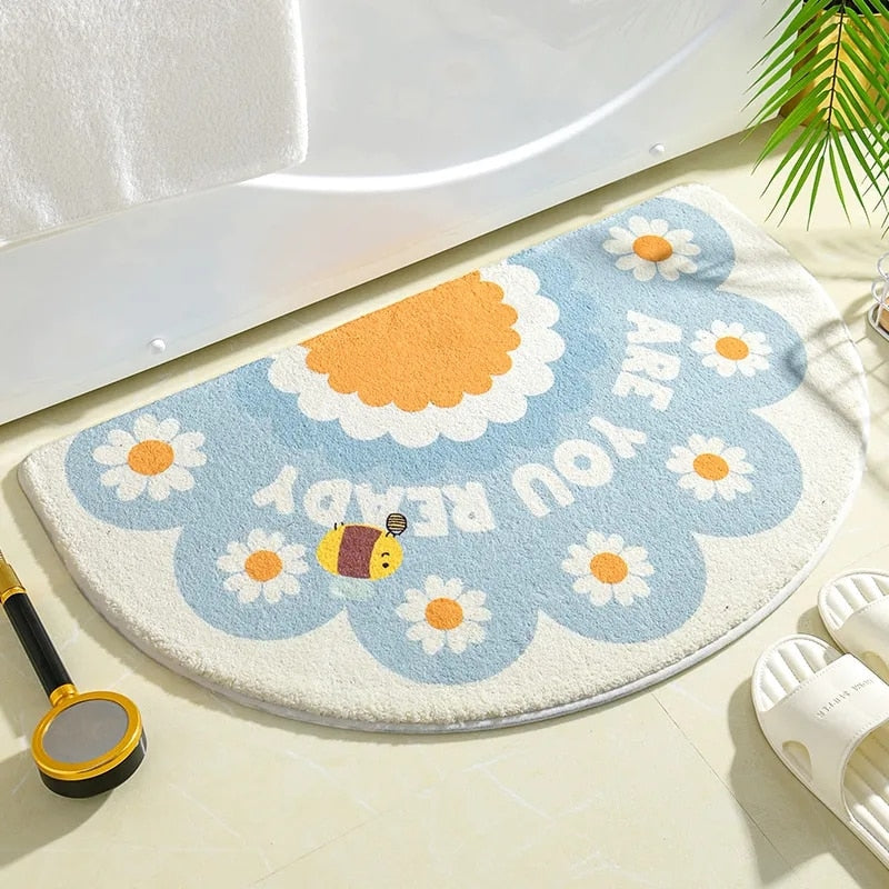 Floral Non-Slip Kawaii Doormats - Image 12