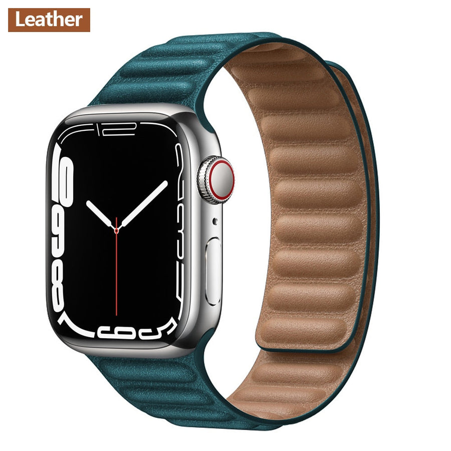 Magnetic Strap Leather Smart Watch Band - Image 8