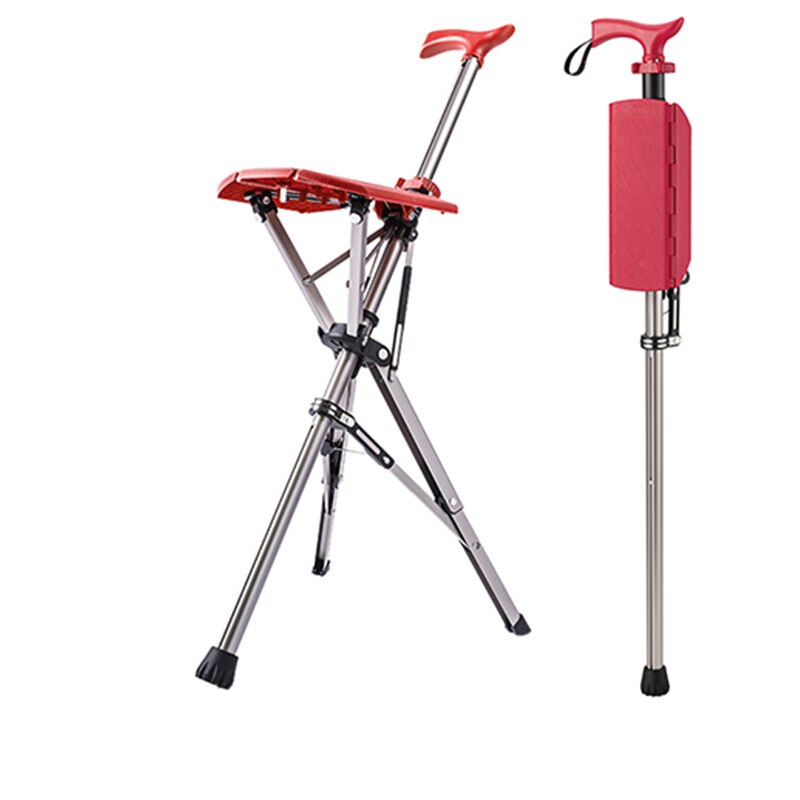 Elderly Foldable Walking Chair Stick