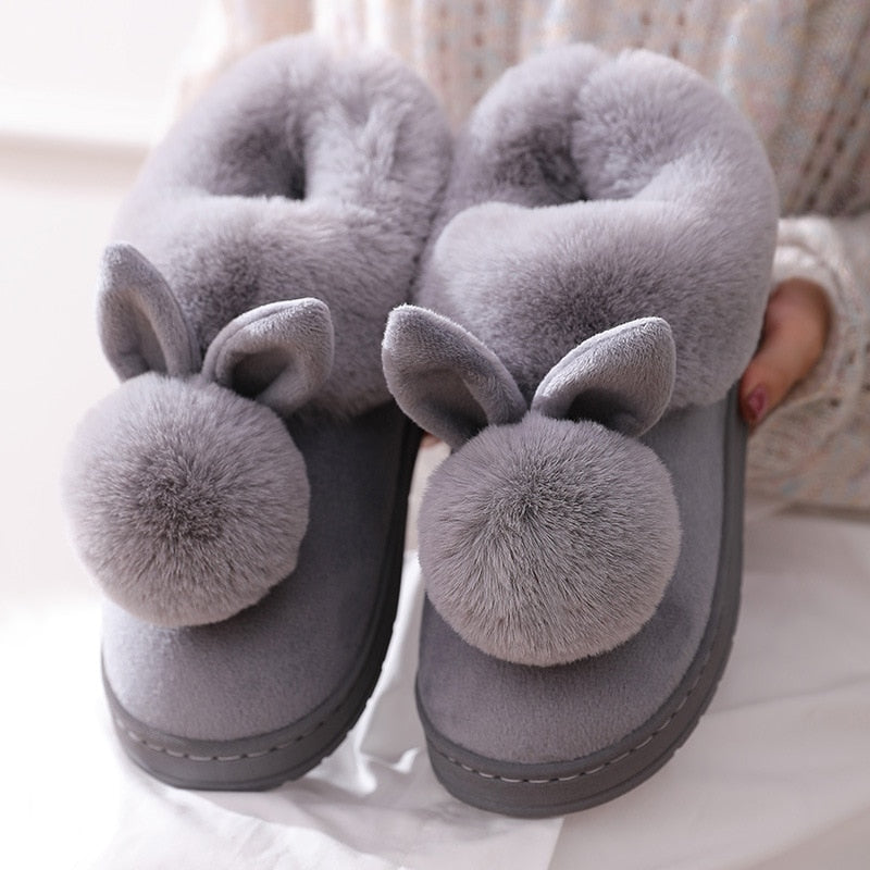 Rabbit Ear Fluffy Indoor Slippers - Image 8