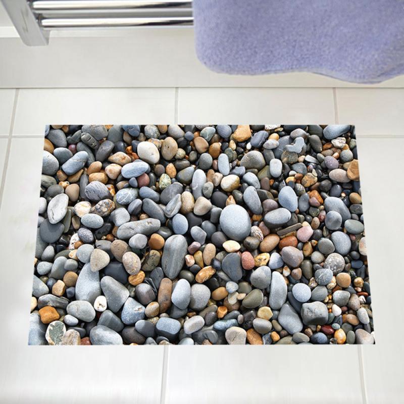 3D Stone Surface Bathroom Floor Stickers