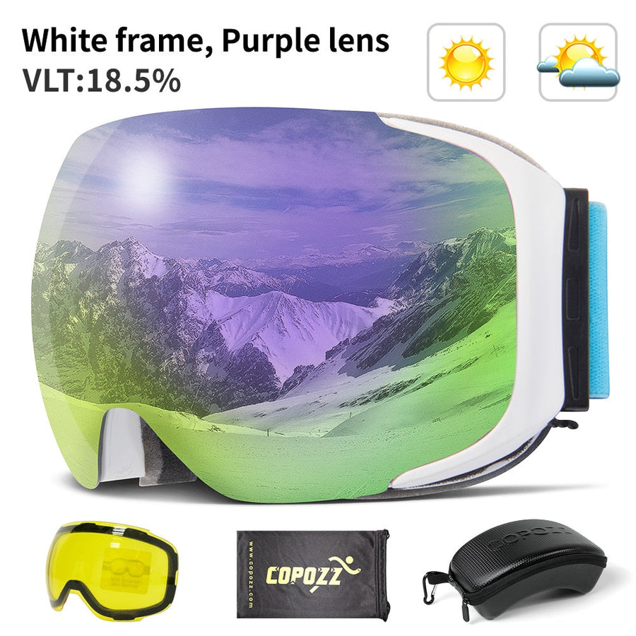 Magnetic UV Protection Anti-Fog Ski Goggles - Image 4