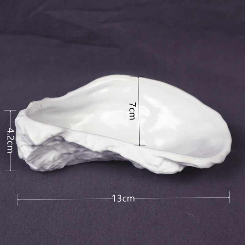 Oyster Shaped Ceramic Plate - Image 4