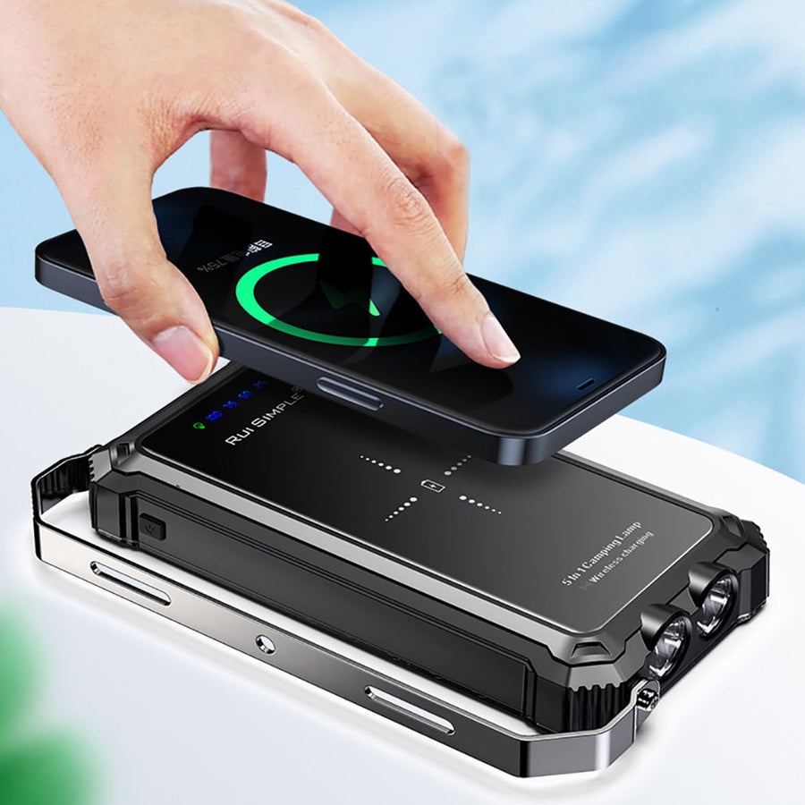 Waterproof Wireless Charging LED Lamp Power Bank - Image 0