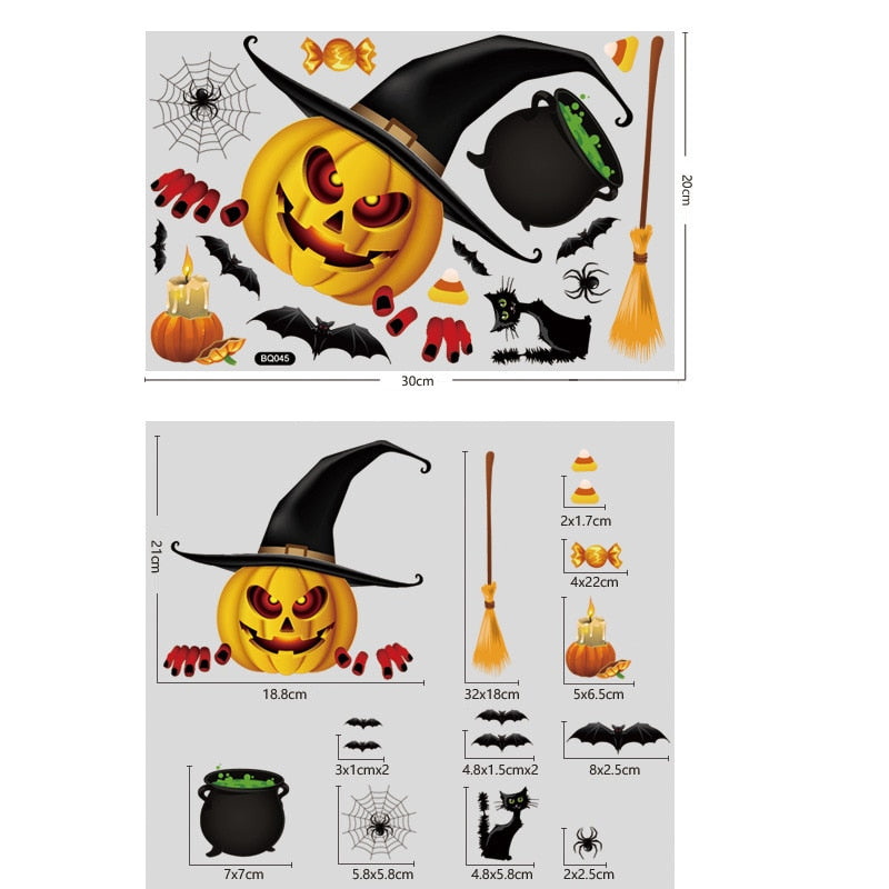 Bloody Handprint Stickers Halloween Decor - Image 14