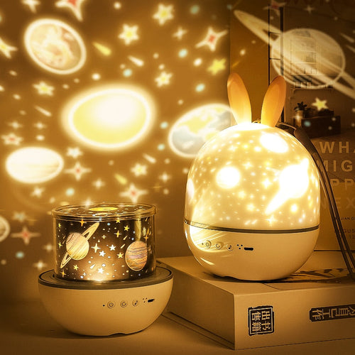LED Universe Stars Bunny Projector Night Light - Image 0