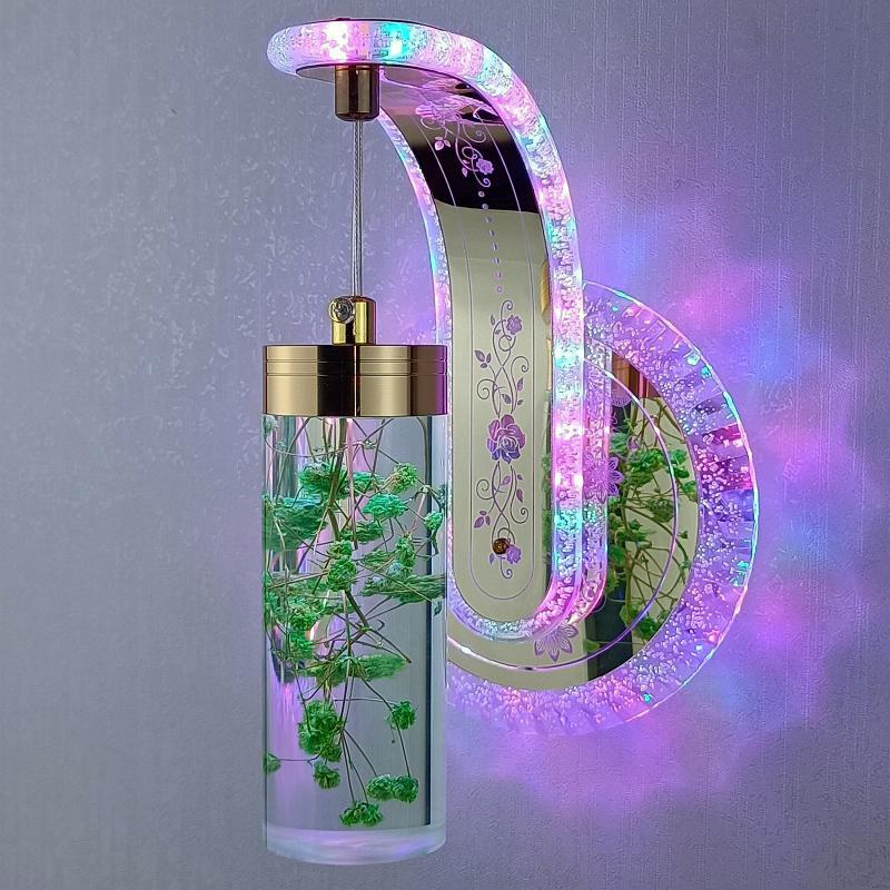 Elegant Crystal Flower Dimming Wall Lamp - Image 15