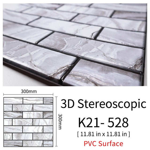 3D Self-Adhesive Cobblestone Wall Stickers