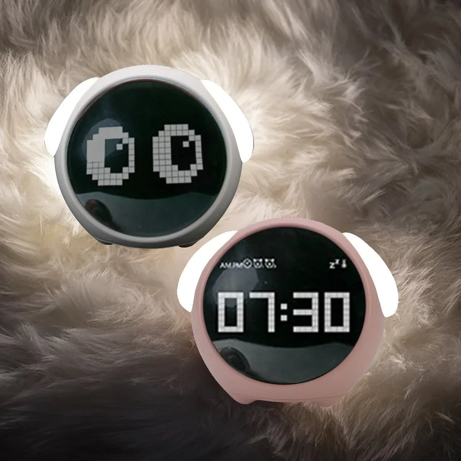 Cute Expression Night Light Alarm Clock - Image 4