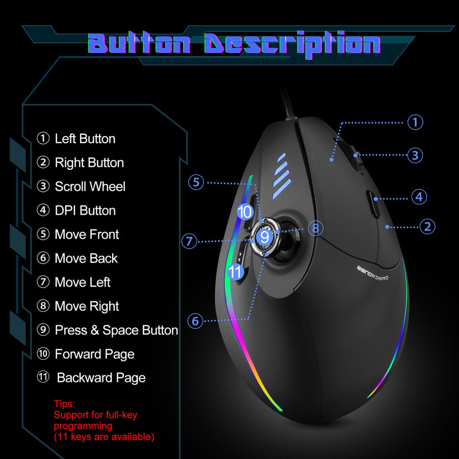 Programmable Ergonomic RGB Game Master Mouse - Image 6