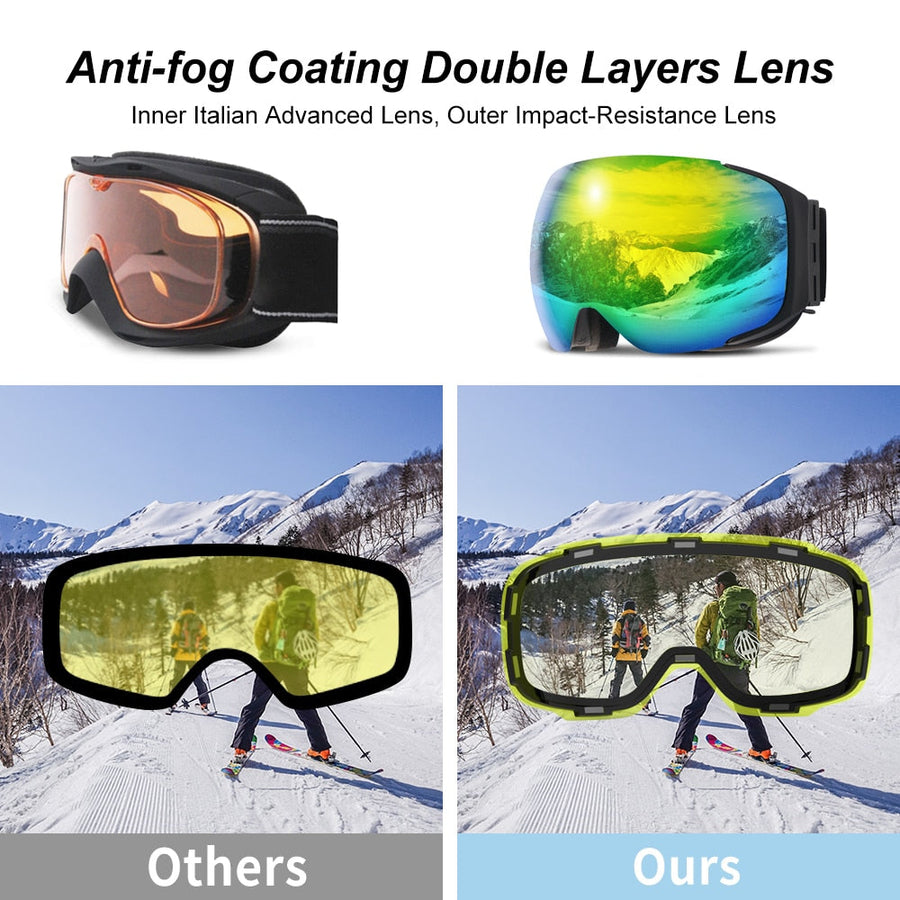 Magnetic UV Protection Anti-Fog Ski Goggles - Image 2