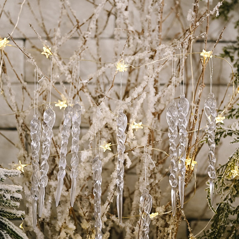 12Pcs Christmas Tree Decoration Artificial Icicles - Image 2