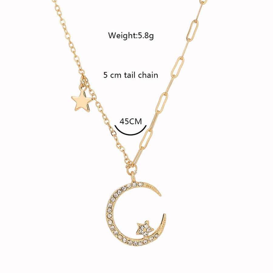 Charming Moon Long Chain Necklace - Image 4