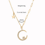 Charming Moon Long Chain Necklace