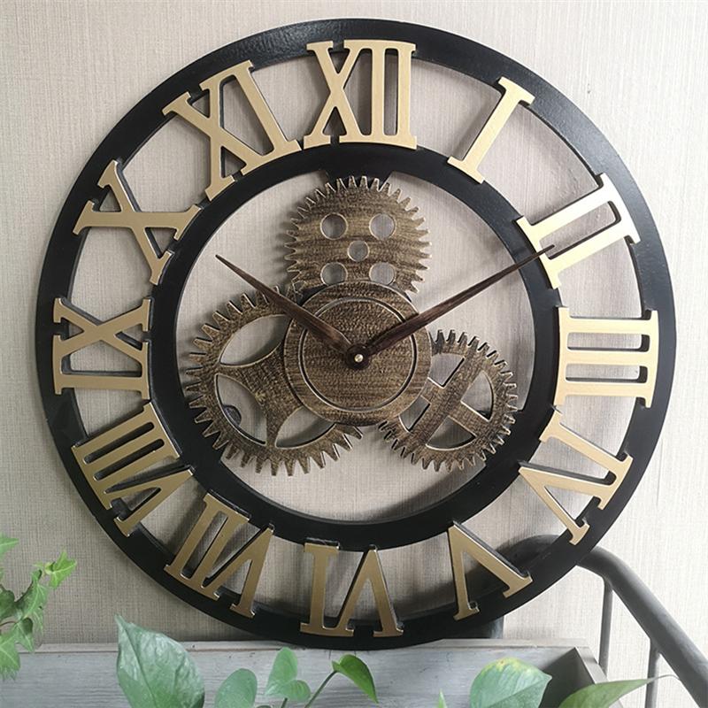 Handmade Oversized 3D Retro Decorative Wall Clock - Image 5