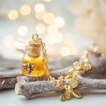 Honey Charm Bee Bottle Necklace