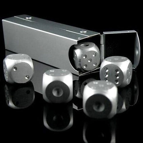 5pcs Aluminum Alloy Metal Dices - Image 0