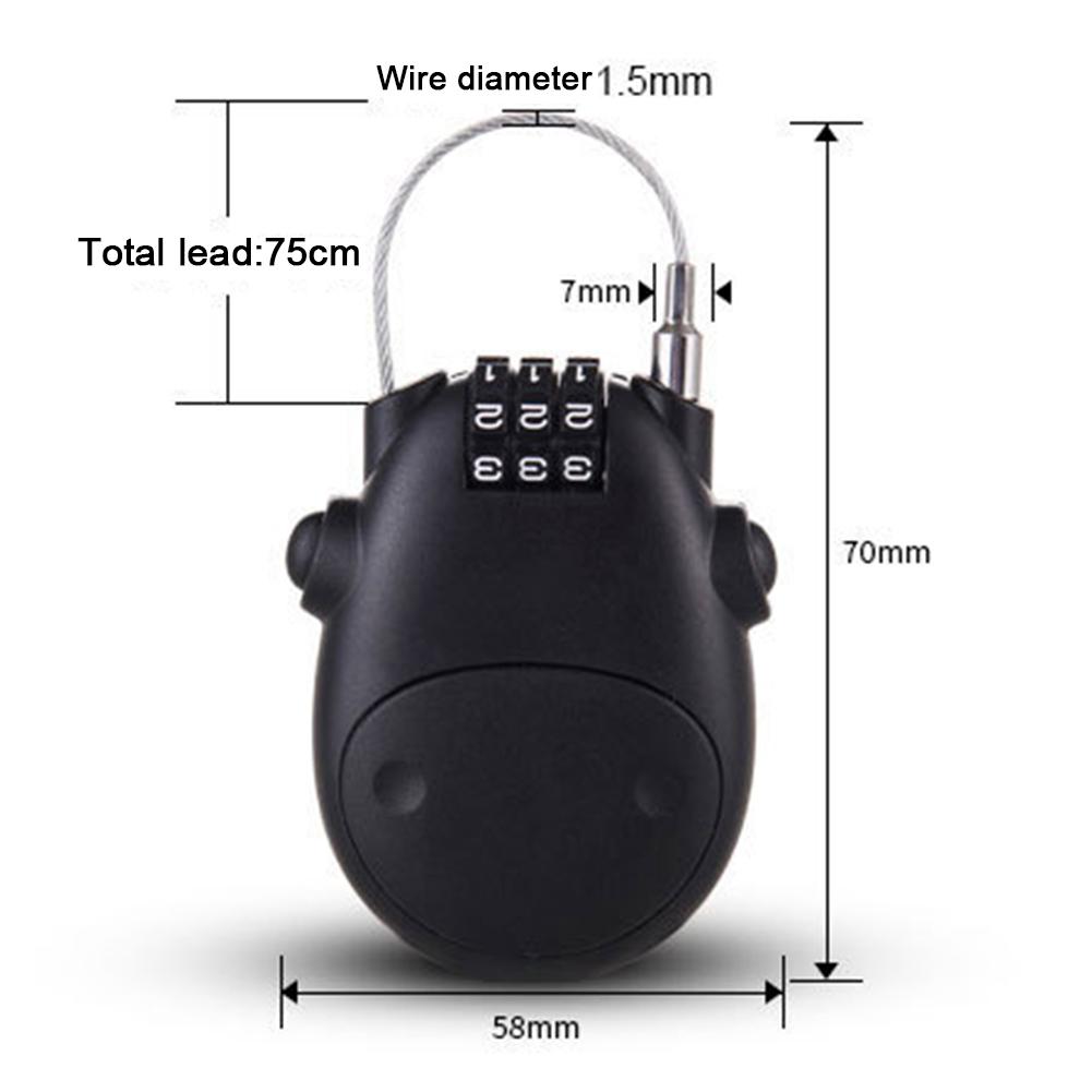 Telescopic Steel Wire Code Lock · Mavigadget