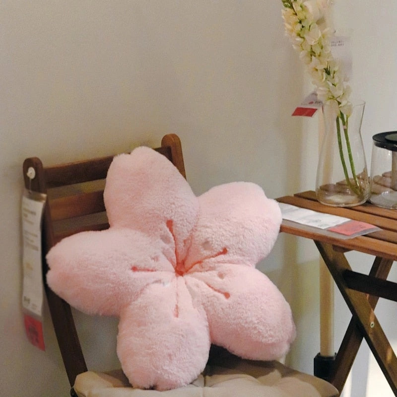 Colorful Cherry Flower Seat Cushion Pillow