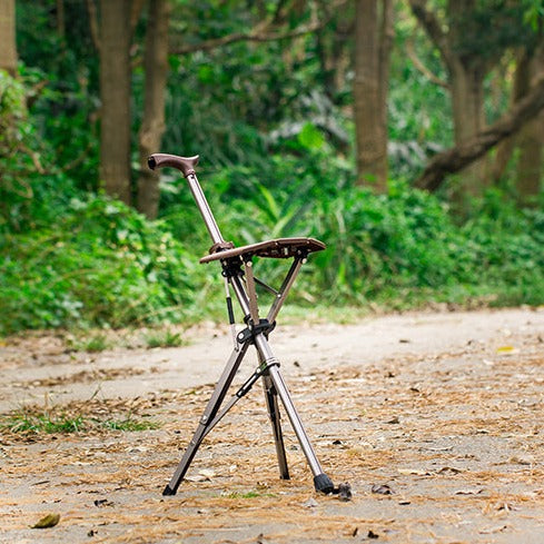 Elderly Foldable Walking Chair Stick