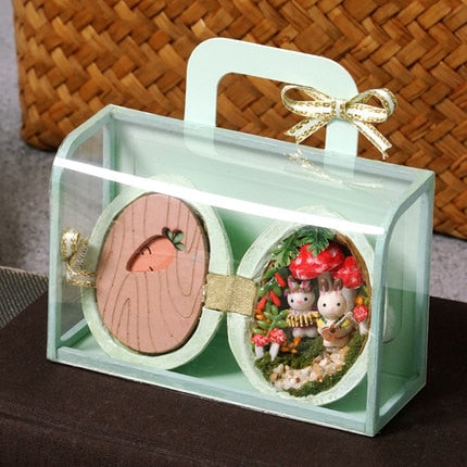 Handmade Wooden Miniature Walnut Dollhouse - Image 6