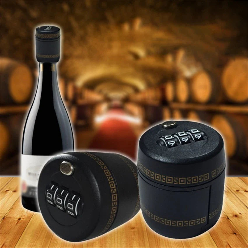 Drink Safe Reusable Childproof Password Lock Wine Bottle Stopper - Image 0